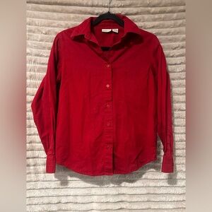 Classic Red Button-Up Shirt